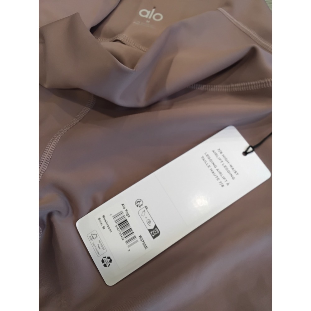 Alo Yoga 7/8 High-Waist Airlift Leggings Mushroom W5766R Womens Size M NWT - Picture 5 of 5